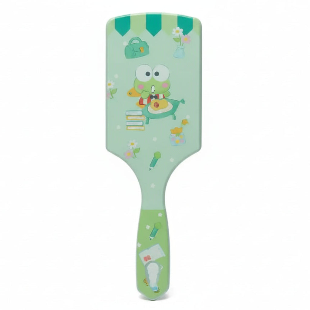 Kids Paddle Hair Brush - Green Cartoon